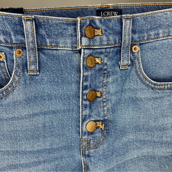 NWT J. CREW Essential Straight Jean All Day Stretch Button Fly Raw Hem 27 - Picture 7 of 7